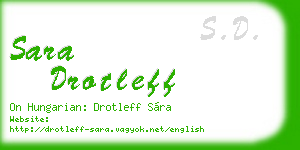 sara drotleff business card